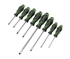 Sealey AK4322HV Lot de 8 tournevis Gripmax Vert haute visibilité