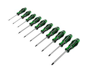 Sealey AK4324HV Set Tournevis 10pc Trx-étoile Gripmax - Haute Visibilité Vert
