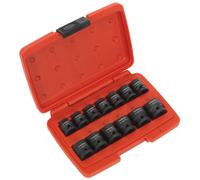 Sealey Douille à impact AK5613LP Low Profile métrique avec 1/5,1 cm SQ Drive, Rouge, lot de 13
