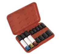 Sealey Ak5615M Impact Socket And Wheel Nut Remover Set 15Pc 1/2Sq Drive
