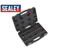 Sealey Trx-étoile Prise & Sécurité Douille Set 38pc 0.6cm,1cm & 1.3cmSq Drive