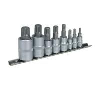 Sealey AK6214 Douille Embout Spline Set 8pc 0.6cm,1cm Et 1.3cm Embout Carré