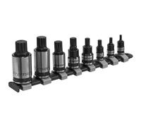 Sealey Douille Embout Spline Set 8pc 0.6cm,1cm & 1.3cmSq Clé Noir Série AK6214B