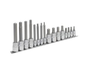 Sealey Ak6219 Hex Socket Bit Set 16Pc 1/4 And 3/8Sq Drive