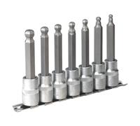Sealey AK622 Hex Tête Ronde Douille Embout Set 7pc 100mm 1.3cmsq Clé Métrique