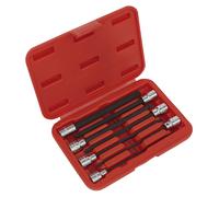 Sealey Ak62257 Ball-End Hex Socket Bit Set 7Pc 3/8Sq Drive 150Mm Metric