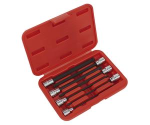Sealey Ak62257 Ball-End Hex Socket Bit Set 7Pc 3/8Sq Drive 150Mm Metric