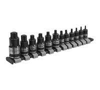 Sealey AK6228B Trx-Star Douille Embout Set 12pc Stubby 0.6cm,1cm & 1.3cmSq Drive