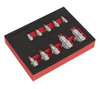 Sealey AK6244 Lot de 10 douilles hexagonales 1/4", 3/8" et 1/2"
