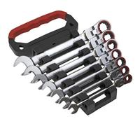Sealey AK63943 Tête Flexible Clé Mixte à Cliquet Set 7pc Métrique