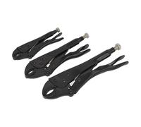 Sealey Ak668 Locking Pliers Set 3Pc Rust Resistant