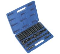 Sealey AK681 Douille Impact Set 32pc Standard / Foncé 1cm & 1.3cmsq Clé Métrique