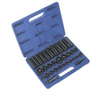 Sealey Ak681 Impact Socket Set 32Pc Standard/Deep 3/8In And 1/2In Sq Dr