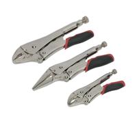 Sealey Ak6863 Locking Pliers Set 3Pc Quick Release