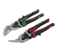 Sealey AK69072 Lot De 2 Cisailles Aéronautiques Décalées À Forte Levier