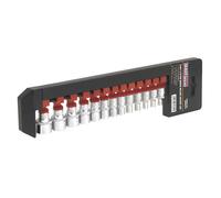 Sealey AK69813 Douille Cannelée Set 13pc 1/4"" Sq Drive Total Lecteur