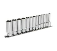 Sealey Ak69813D Socket Set 13Pc Deep 1/4Sq Drive Total Drive