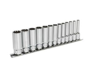 Sealey Ak69813D Socket Set 13Pc Deep 1/4Sq Drive Total Drive