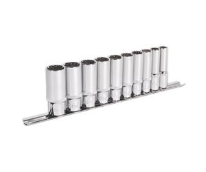 Sealey Ak69910D Socket Set 10Pc Deep 3/8Sq Drive Total Drive