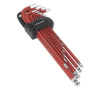 Sealey Ak7164 Ball-End Hex Key Set 11Pc Anti-Slip Extra-Long Metric