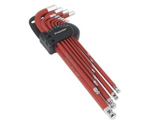 Sealey Ak7164 Ball-End Hex Key Set 11Pc Anti-Slip Extra-Long Metric