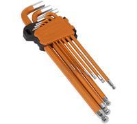 Sealey AK7175 Premier Impérial Extra-Long Tête Ronde Clé Hexagonale Set 9pc