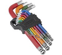 Sealey AK7192 Premier Jumbo Code Couleur Anti-dérapant Tête Ronde Hex Clé Set