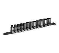 Douille Métrique Set 12pc 1cmSq Drive Noir Séries Hex Unique Sealey AK7992