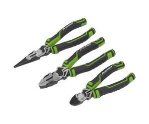 Sealey AK8376HV Lot de 3 pinces à levier haute visibilité Vert