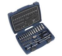 Sealey Ak8990 Socket Set 33Pc 1/4In Sq Drive 6Pt Walldrive Metric