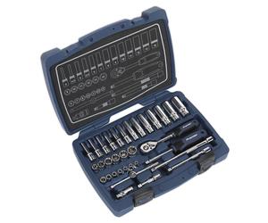 Sealey Ak8990 Socket Set 33Pc 1/4In Sq Drive 6Pt Walldrive Metric