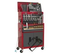 Sealey Ap2200Bbcombo Tool Chest Combi 6 Drawer Bearing Runners & 128Pc Tool Kit