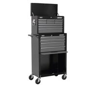 Sealey Ap2513B Topchest & Rollcab Combi 13 Drawer Ball Bearing Runner Black/Grey