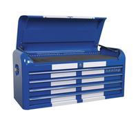 Sealey Ap41104Bws Topchest 4 Drawer Wide Retro Style - Blue With White Stripes