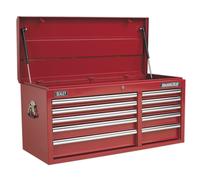 Sealey Ap41110 Topchest 10 Drawer With Ball Bearing Runners Heavy-Duty - Red