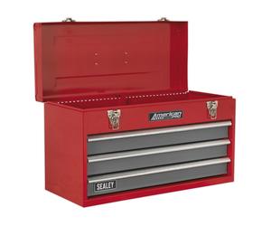 Sealey Ap9243Bb Tool Chest 3 Drawer Portable With Ball Bearing Runners Red/Grey
