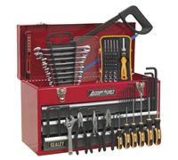 Sealey Ap9243Bbcombo Portable Tool Chest 3 Drawer Bearing Runners 72Pc Tool Kit