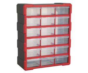 Sealey Apdc18R Cabinet Box 18 Drawer - Red/Black