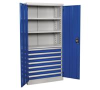 Sealey Apiccombo7 Industrial Cabinet 7 Drawer 3 Shelf 1800Mm
