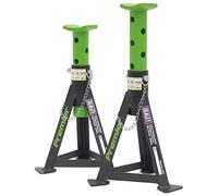 Sealey AS3G Paire de chandelles d'essieu Vert Capacité 3 tonnes par support