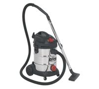 Sealey Aspirateur Industriel 30L 1400W/230V Inoxydable Drum Auto Début PC300S