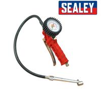 Sealey Atelier Gonflage Pneu - Double Poussoir Valve Connecteur, Rouge Composite
