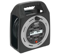 Sealey BCR15CB Câble Bobine Boite Type 15m 4 X 230V 1.25mm ² Thermique Voyage