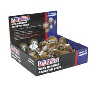 Sealey BWBS40DB Wire Brushes Assorted Sizes Display Box Of 40