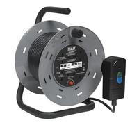 Sealey Câble Bobine 25m 4 X 230V 1.25mm Thermique Trip Avec Rcd Prise BCR25RCD