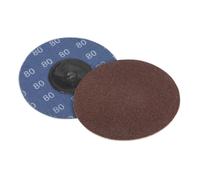 Sealey Changement Rapide Disque de Ponçage 75mm 80Grit Paquet De 10 PTCQC7580