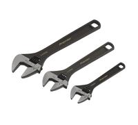 Sealey Clé Réglable Set 3pc Taille 150 200 Et 250mm Noir Phosphate AK607