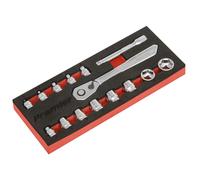 Sealey Coffret Douilles Profil Basse 15 pcs 1/4" Metric AK5783
