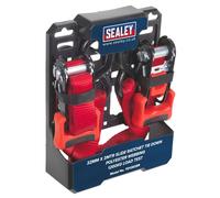 Sealey Coulissant Cliquet Bracelet 32mm X 3M Polyester Sangles Avec ESSES 1200kg