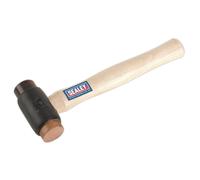Sealey Crf25 Copper/Rawhide Faced Hammer 2.25Lb Hickory Shaft